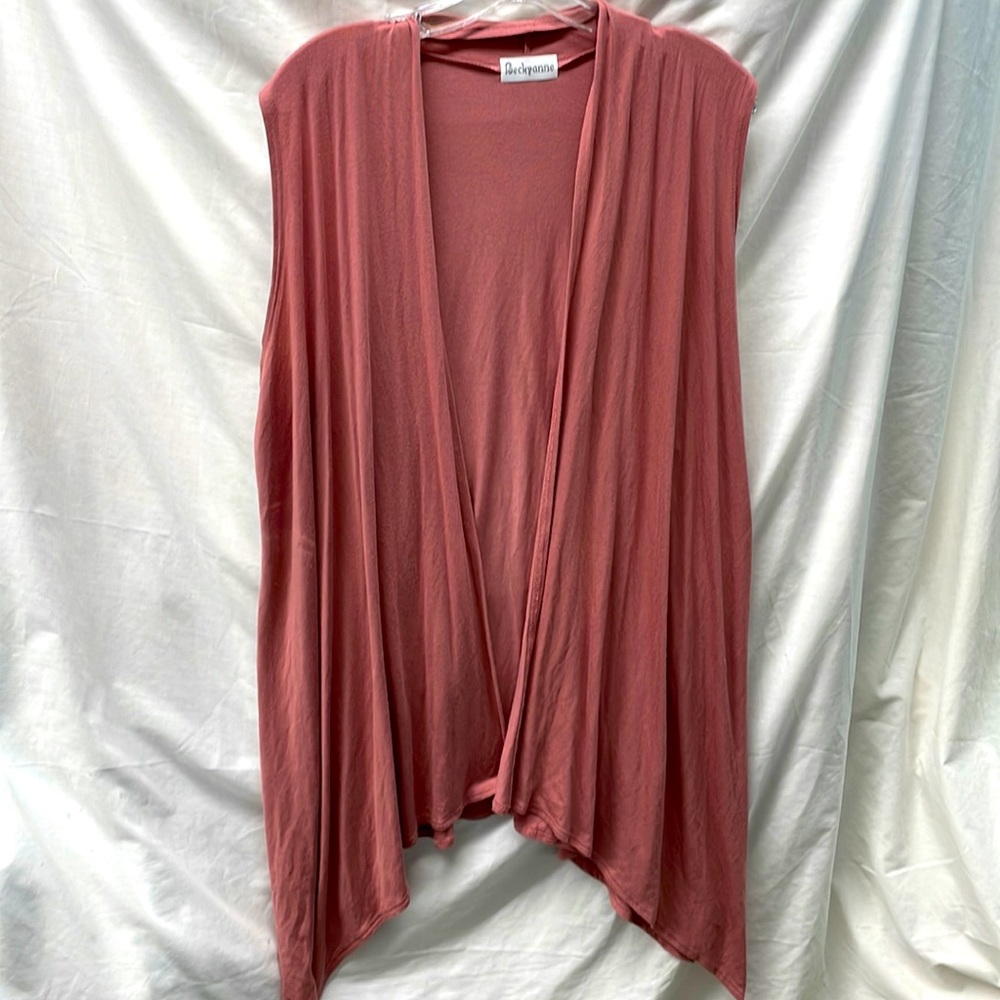 Beckyanne asymmetrical open front shawl ladies sz xl
